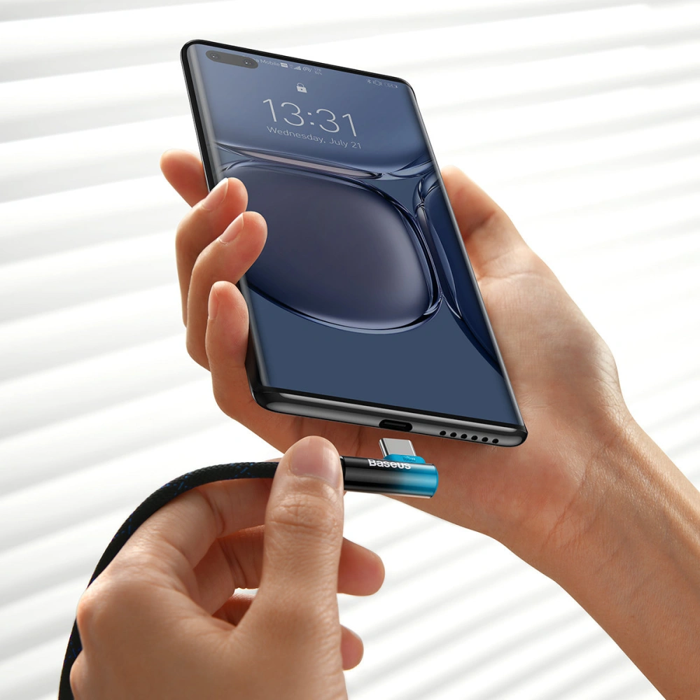Hurtownia GSM - Sarokkábel Baseus MVP Elbow Power Delivery USB-C/USB-C 1m 100W 5A kék - BSU3601 - {ean13} - Hurt