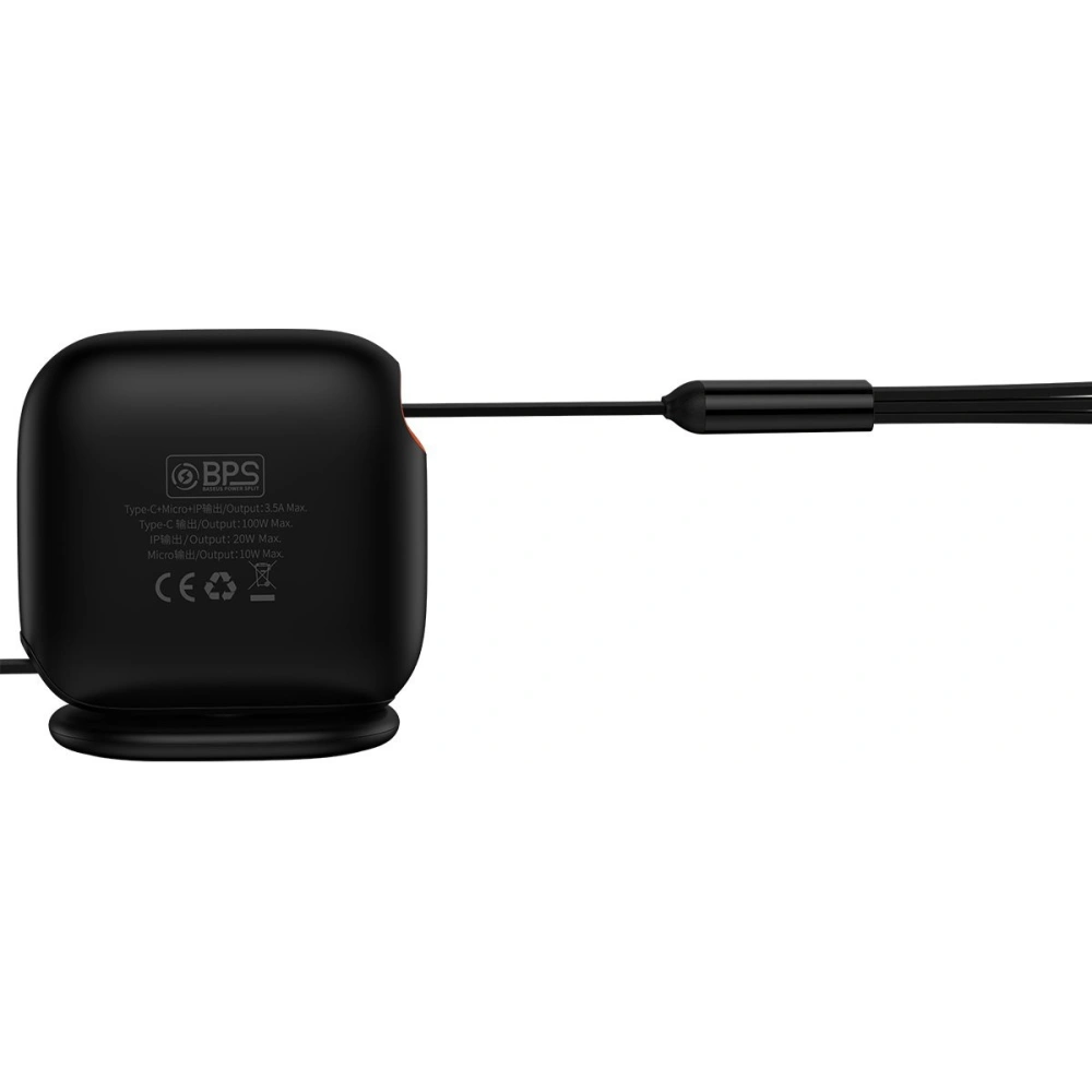 Hurtownia GSM - Zsinór hosszan húzható Baseus Traction Series 3in1 USB-C - microUSB/USB-C/Lightning Power Delivery 100W 1,7m fekete - BSU3603 - {ean13} - Hurt