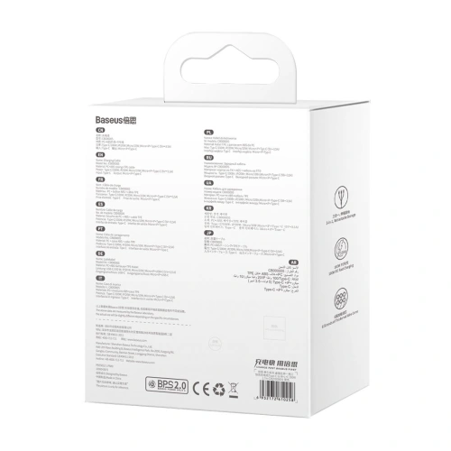 Kabel zwijany Baseus Traction Series 3in1 USB-C - microUSB/USB-C/Lightning Power Delivery 100W 1,7m czarny