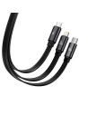 Hurtownia GSM - Zsinór hosszan húzható Baseus Traction Series 3in1 USB-C - microUSB/USB-C/Lightning Power Delivery 100W 1,7m fekete - BSU3603 - {ean13} - Hurt