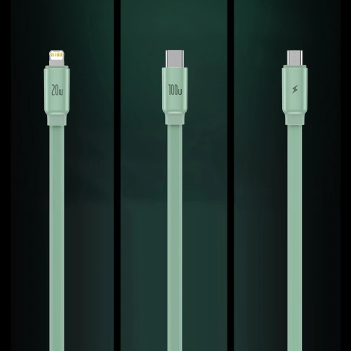 Kabel zwijany Baseus Traction Series 3in1 USB-C - microUSB/USB-C/Lightning Power Delivery 100W 1,7m czarny