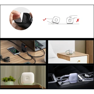 Kabel zwijany Baseus Traction Series 3in1 USB-C - microUSB/USB-C/Lightning Power Delivery 100W 1,7m czarny