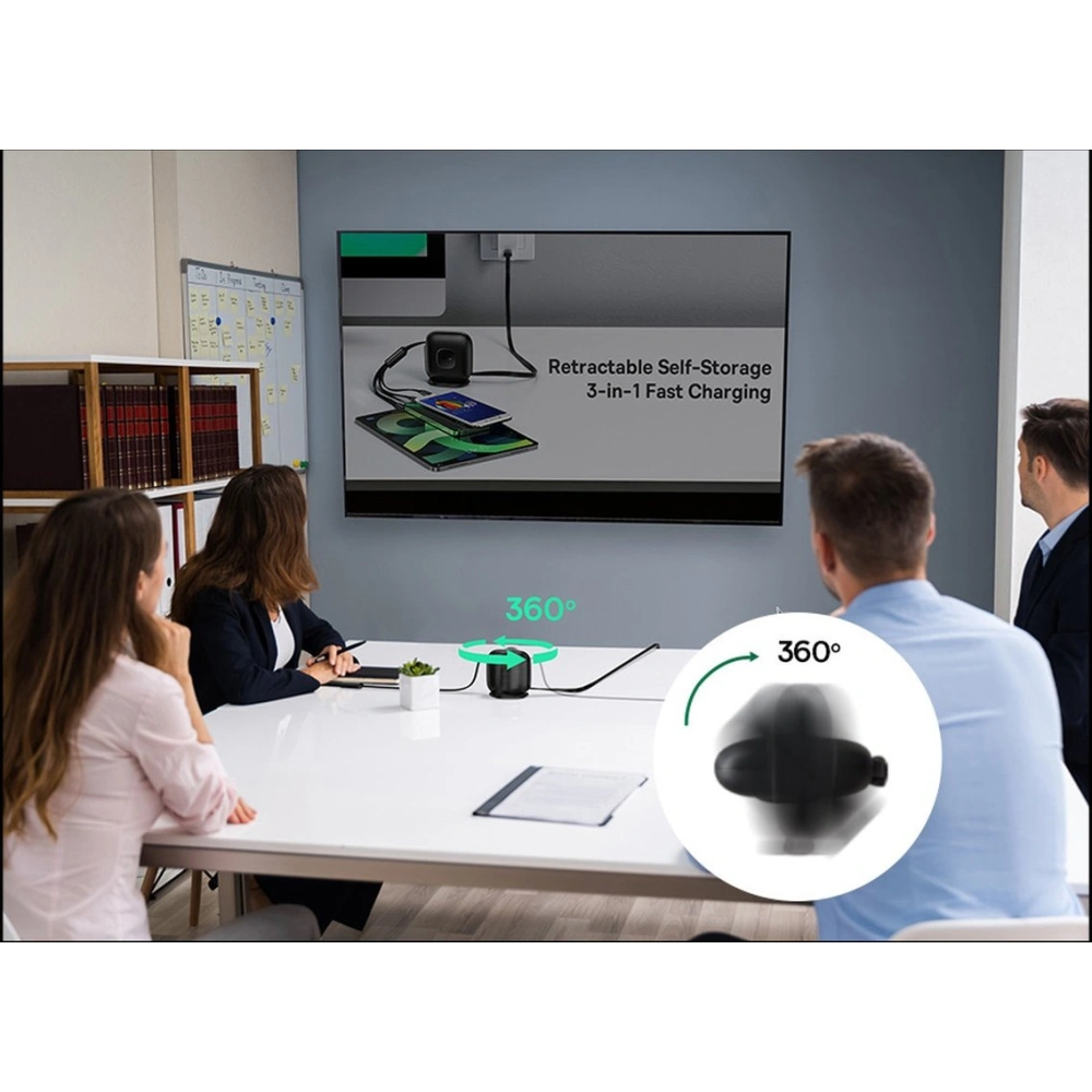 Hurtownia GSM - Zsinór hosszan húzható Baseus Traction Series 3in1 USB-C - microUSB/USB-C/Lightning Power Delivery 100W 1,7m fekete - BSU3603 - {ean13} - Hurt