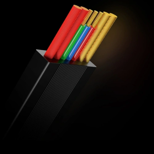 Kabel zwijany Baseus Traction Series 3in1 USB-C - microUSB/USB-C/Lightning Power Delivery 100W 1,7m czarny