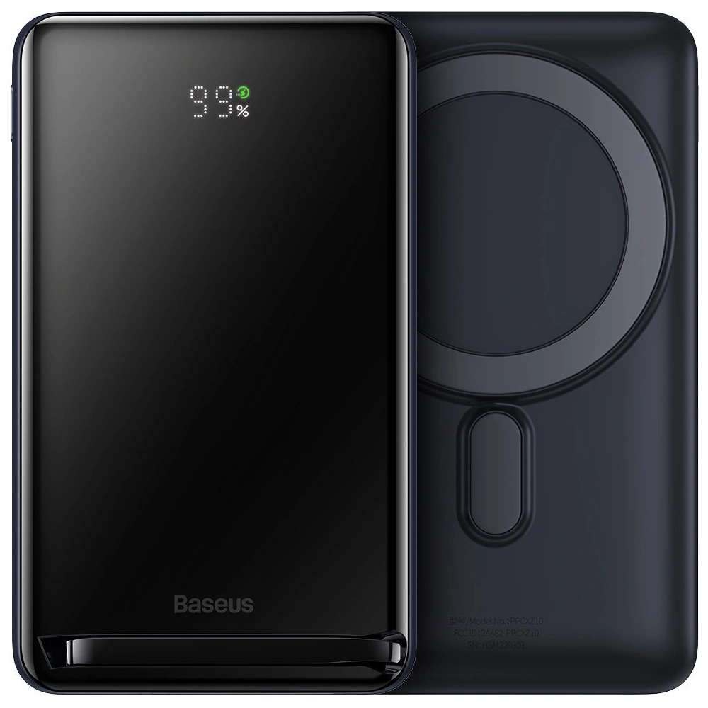 Hurtownia GSM - Powerbank Baseus Magnetic tartó vezeték nélküli töltés MagSafe 10000mAh 20W Külföldi kiadás kék + USB-C kábel Xiaobai 60W 0,5m - BSU3604 - {ean13} - Hurt