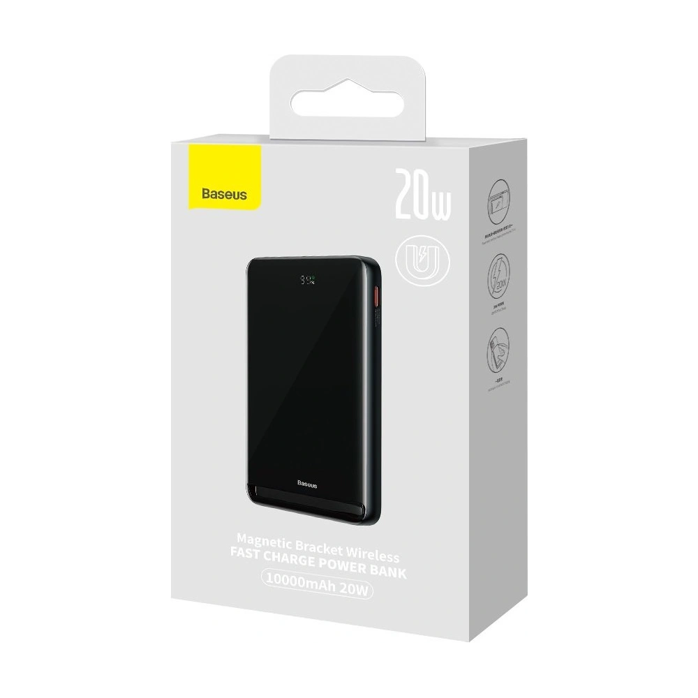 Hurtownia GSM - Powerbank Baseus Magnetic Bracket Wireless Charge MagSafe 10000mAh 20W Overseas Edition niebieski + kabel USB-C Xiaobai 60W 0,5m - BSU3604 - {ean13} - Hurt