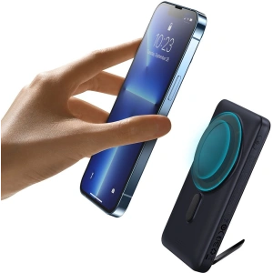 Wholesale Baseus Magnetic Bracket Powerbank Wireless Charge MagSafe 10000mAh 20W Overseas Edition blue + USB-C Xiaobai Cable 60W 0.5m - BSU3604 - {ean13} - Hurt