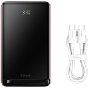 Hurtownia GSM - Powerbank Baseus Magnetic Bracket Wireless Charge MagSafe 10000mAh 20W Overseas Edition różowy + kabel USB-C Xiaobai 60W 0,5m - BSU3606 - {ean13} - Hurt