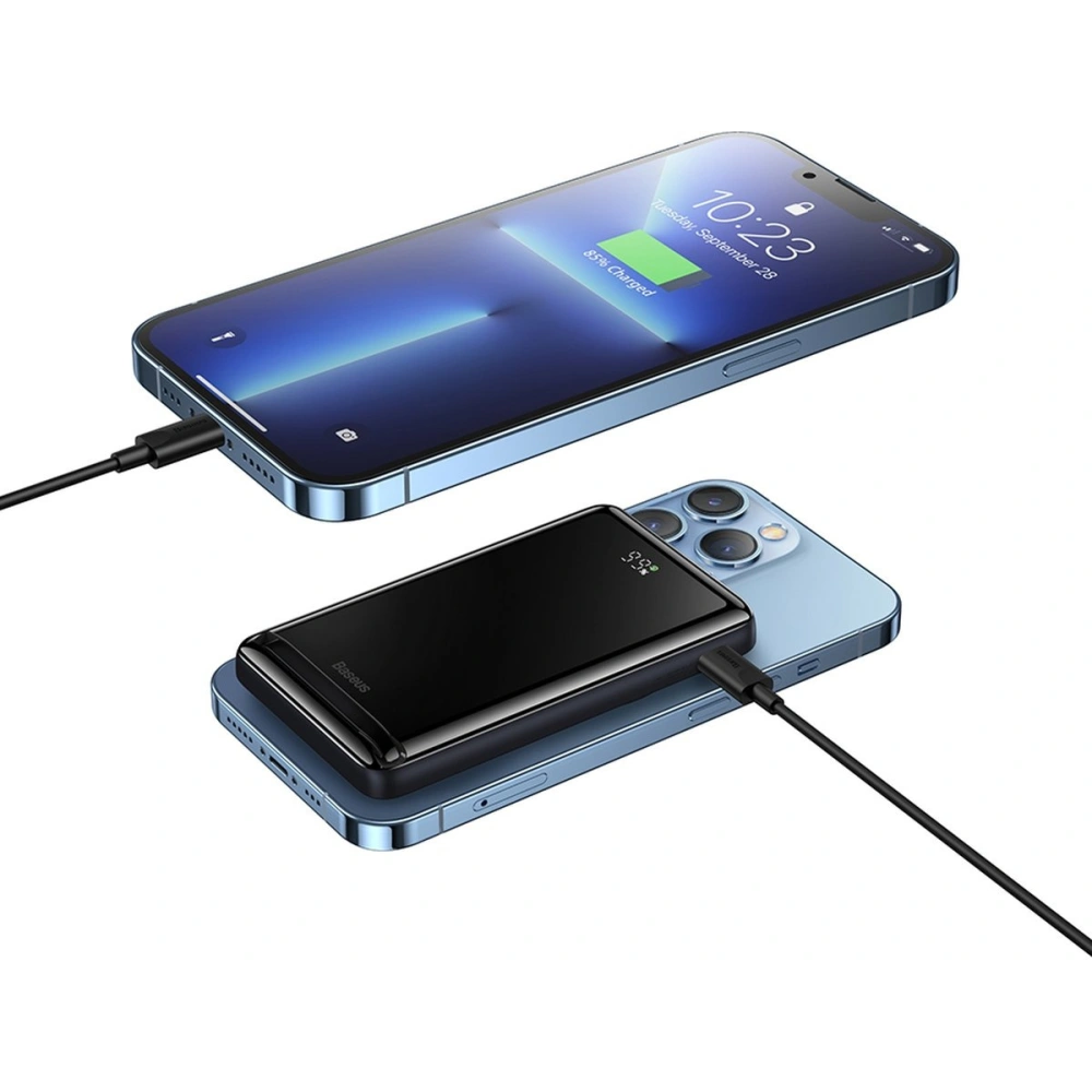 Hurtownia GSM - Powerbank Baseus Magnetic Bracket Wireless Charge MagSafe 10000mAh 20W Overseas Edition różowy + kabel USB-C Xiaobai 60W 0,5m - BSU3606 - {ean13} - Hurt