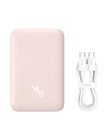 Powerbank Baseus Magnetic Mini 10000mAh 20W rozie + cablu USB-C/USB-C 60W 0,5m alb