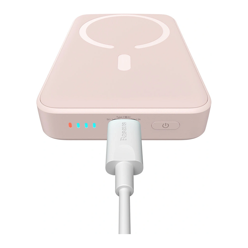Hurtownia GSM - Powerbank Baseus Magnetic Mini 10000mAh 20W rosa + Kabel USB-C/USB-C 60W 0,5m weiß - BSU3607 - {ean13} - Hurt