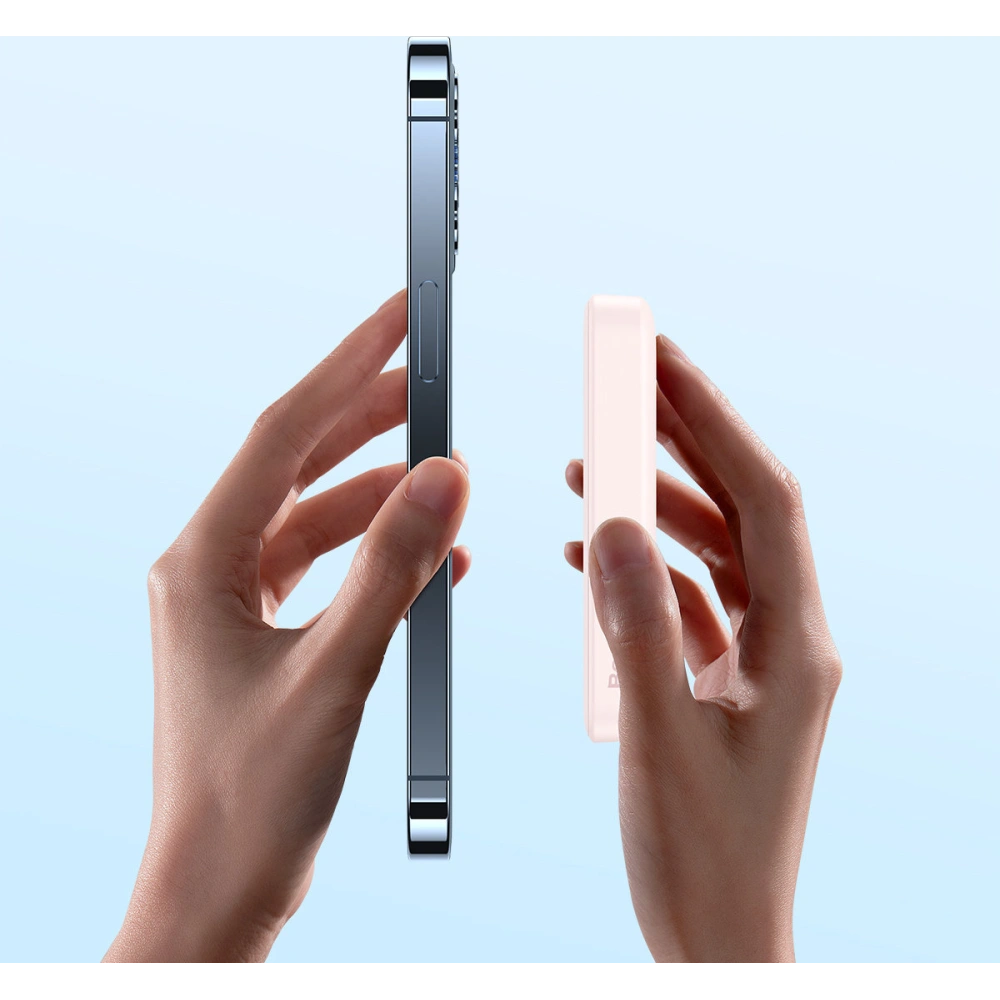 Hurtownia GSM - Powerbank Baseus Magnetic Mini 10000mAh 20W rosa + Kabel USB-C/USB-C 60W 0,5m weiß - BSU3607 - {ean13} - Hurt