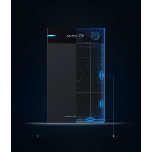 Obudowa HDD 3,5 cala UGREEN SATA USB 3.0 czarny
