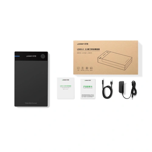 Obudowa HDD 3,5 cala UGREEN SATA USB 3.0 czarny