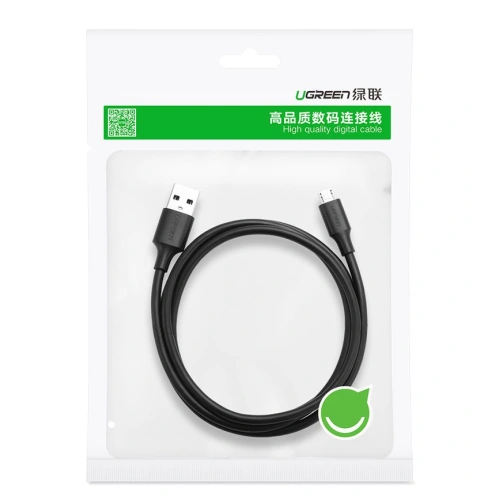 Kabel UGREEN US289 USB/microUSB 2,4A 480Mbps 1,5m czarny