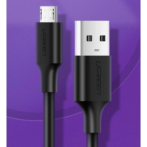 Kabel UGREEN US289 USB/microUSB 2,4A 480Mbps 1,5m czarny