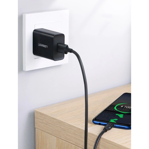 Kabel UGREEN US289 USB/microUSB 2,4A 480Mbps 1,5m czarny