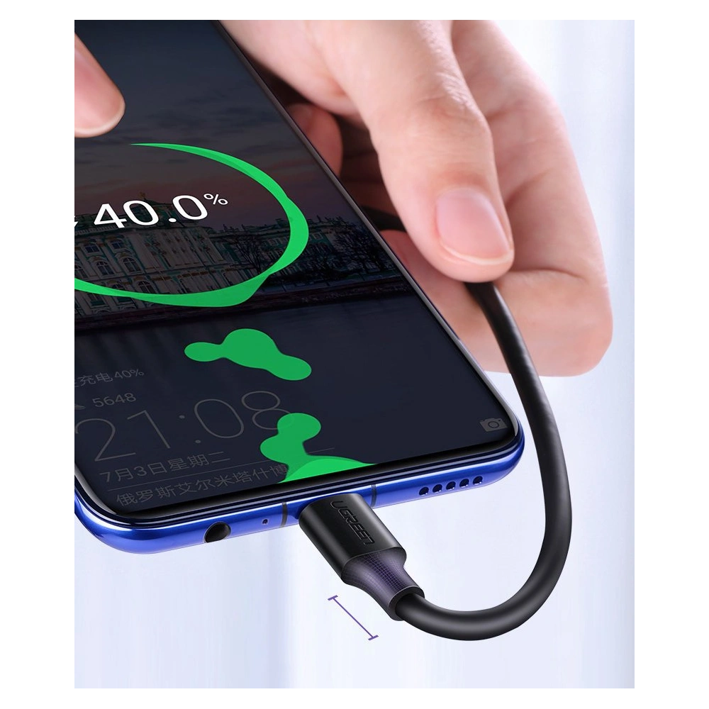 Hurtownia GSM - UGREEN US289 USB/microUSB kábel 2,4A 480Mbps 1,5m fekete - UGR1417 - {ean13} - Hurt
