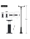Hurtownia GSM - Support de birou AWEI X3 4-10,5 inch negru/black - AWEI115 - {ean13} - Hurt