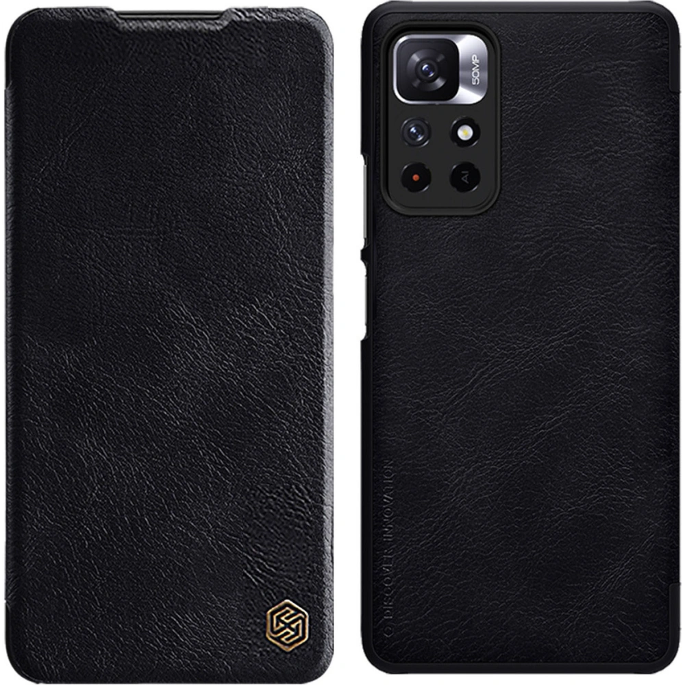 Hurtownia GSM - Etui Nillkin Qin Xiaomi Redmi Note 11T 5G/Poco M4 Pro 5G negru - NLK670 - {ean13} - Hurt