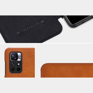 Hurtownia GSM - Etui Nillkin Qin Xiaomi Redmi Note 11S 5G/11T 5G/Poco M4 Pro 5G maro - NLK671 - {ean13} - Hurt