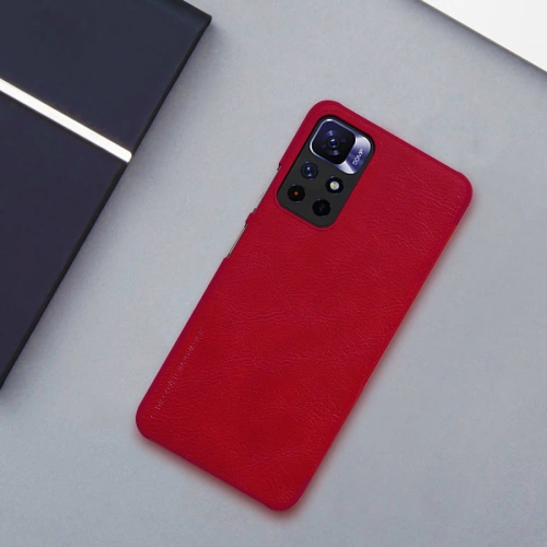 Etui Nillkin Qin Xiaomi Redmi Note 11S 5G/11T 5G/Poco M4 Pro 5G brązowy