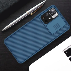 Hurtownia GSM - Etui Nillkin CamShield Xiaomi Redmi Note 11S 5G/11T 5G/Poco M4 Pro 5G albastru - NLK675 - {ean13} - Hurt