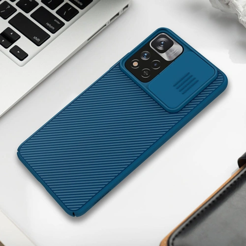 Etui Nillkin CamShield Xiaomi Mi11i HyperCharge niebieski