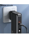 Hurtownia GSM - Powerbank USAMS PB63 3v1 10000mAh 20W QC US+EU zástrčka + kabel USB-C/Lightning/MicroUSB černý/black 10KCD17201 - USA789 - {ean13} - Hurt