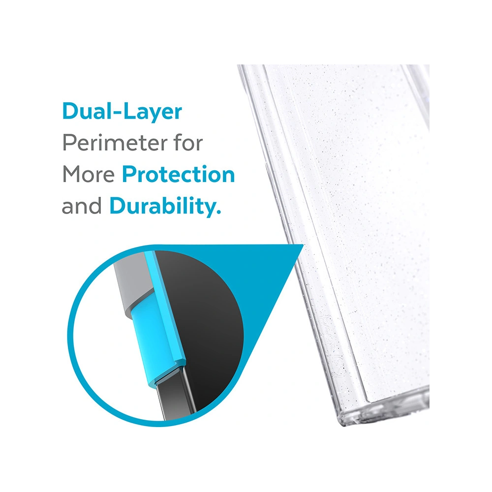 Wholesale Speck Presidio Perfect-Clear with Glitter MICROBAN Samsung Galaxy S22 Ultra (Clear/Platinum Glitter) - SPK423 - {ean13} - Hurt
