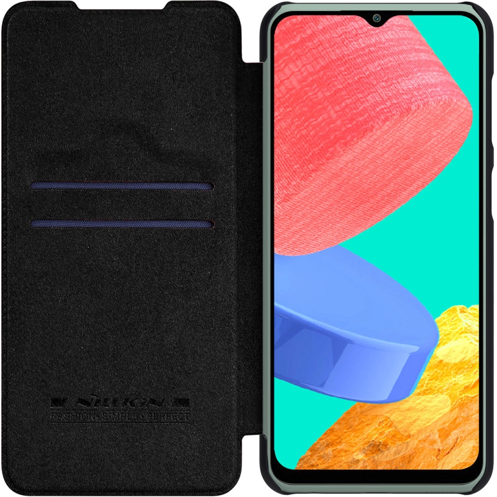 Hurtownia GSM - Etui Nillkin Qin Samsung Galaxy M33 5G negru - NLK690 - {ean13} - Hurt
