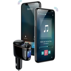 Hurtownia GSM - FM-Transmitter mit Auto-Ladegerät Baseus Locomotive Black - BSU083BLK - {ean13} - Hurt