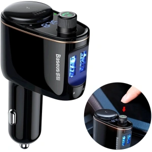 Hurtownia GSM - FM-Transmitter mit Auto-Ladegerät Baseus Locomotive Black - BSU083BLK - {ean13} - Hurt