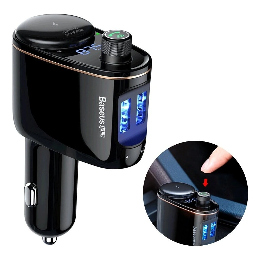 Wholesale Transmitter FM Baseus Locomotive Black - BSU083BLK - {ean13} - Hurt