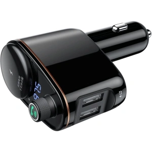 Hurtownia GSM - FM-Transmitter mit Auto-Ladegerät Baseus Locomotive Black - BSU083BLK - {ean13} - Hurt