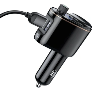 Hurtownia GSM - FM-Transmitter mit Auto-Ladegerät Baseus Locomotive Black - BSU083BLK - {ean13} - Hurt