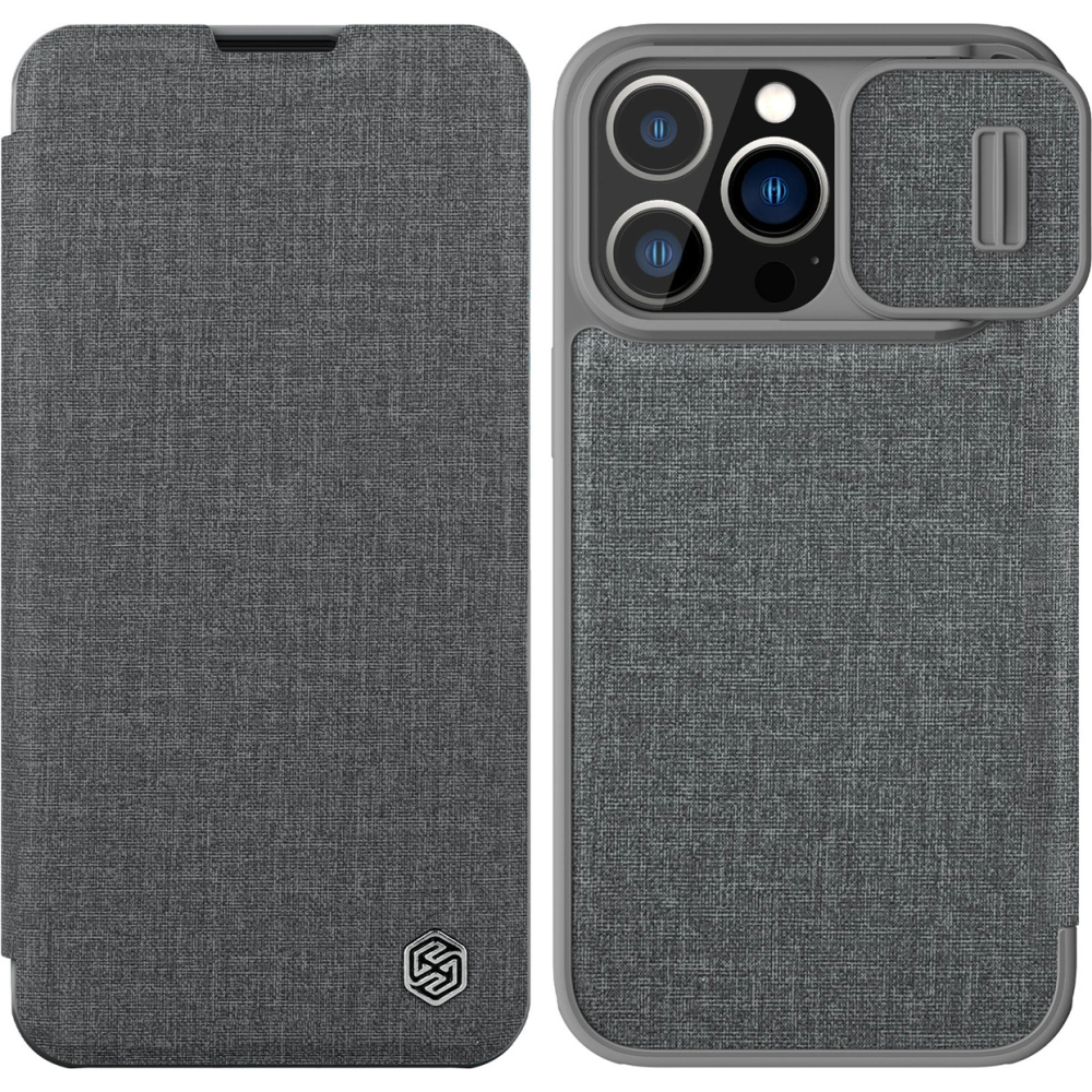 Etui Nillkin Qin Cloth Pro Apple iPhone 13 Pro szary