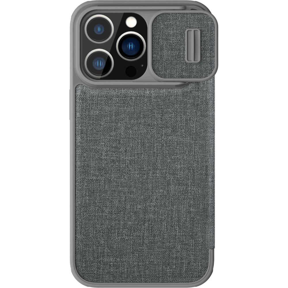 Wholesale Nillkin Qin Cloth Pro Apple iPhone 13 Pro gray - NLK693 - {ean13} - Hurt