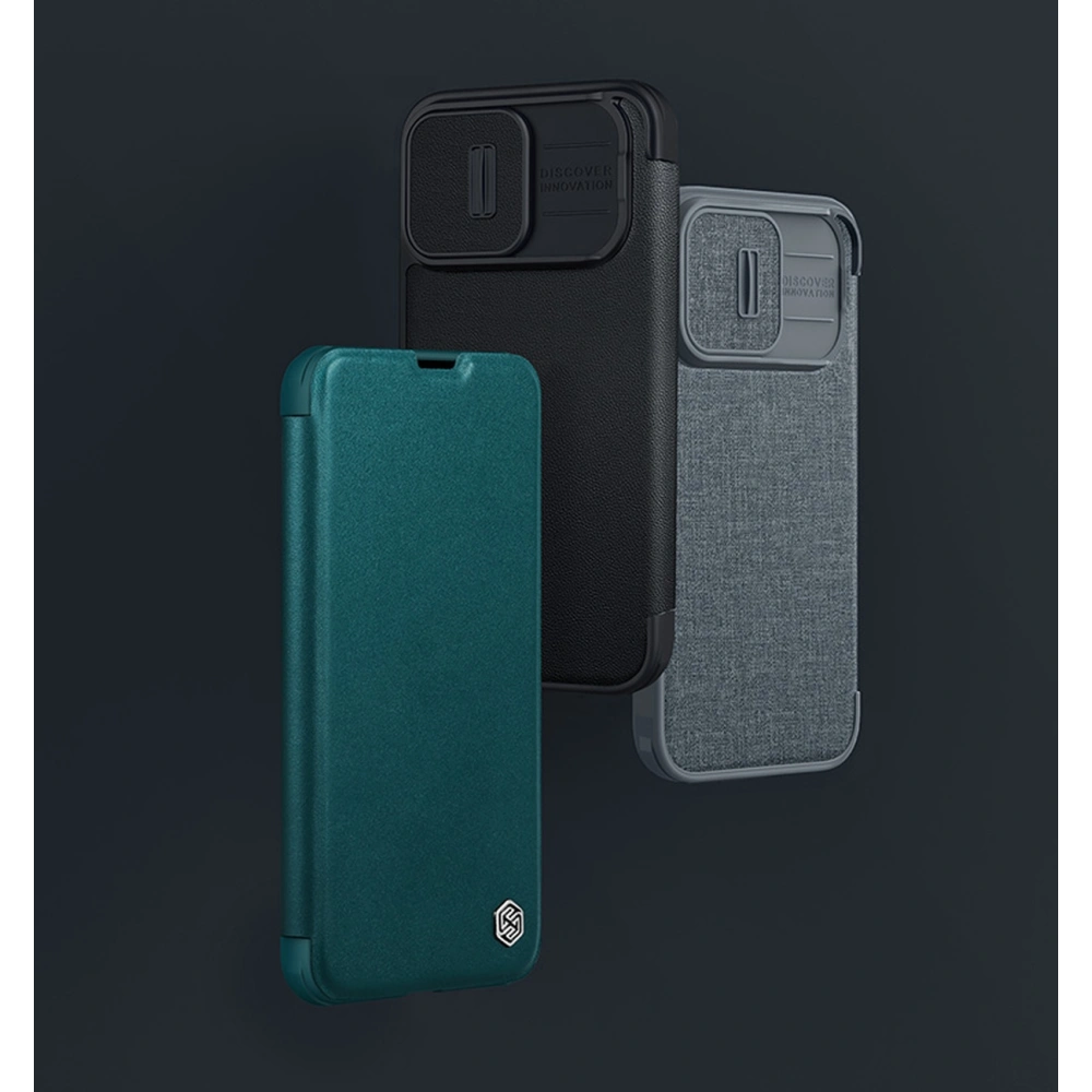 Wholesale Nillkin Qin Cloth Pro Apple iPhone 13 Pro gray - NLK693 - {ean13} - Hurt