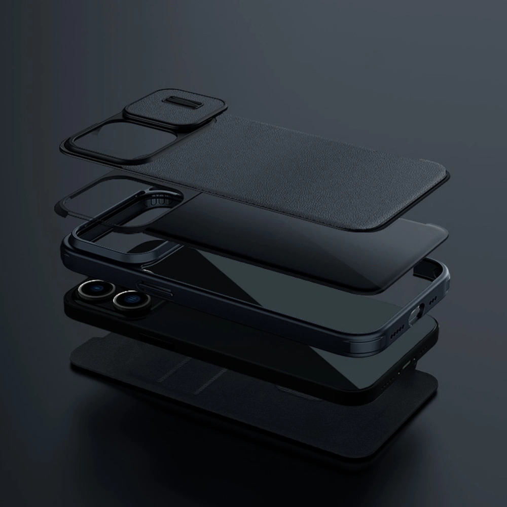 Wholesale Nillkin Qin Cloth Pro Apple iPhone 13 Pro gray - NLK693 - {ean13} - Hurt