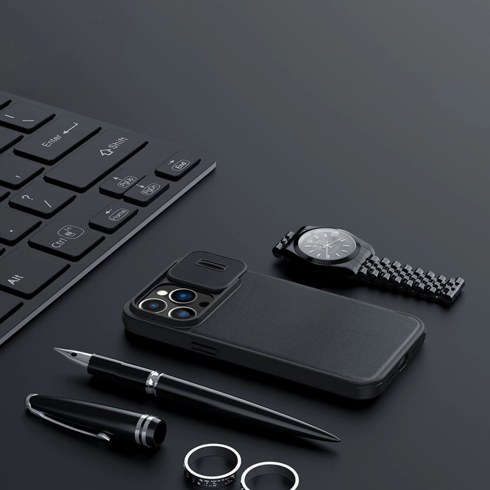 Etui Nillkin Qin Cloth Pro Apple iPhone 13 Pro szary