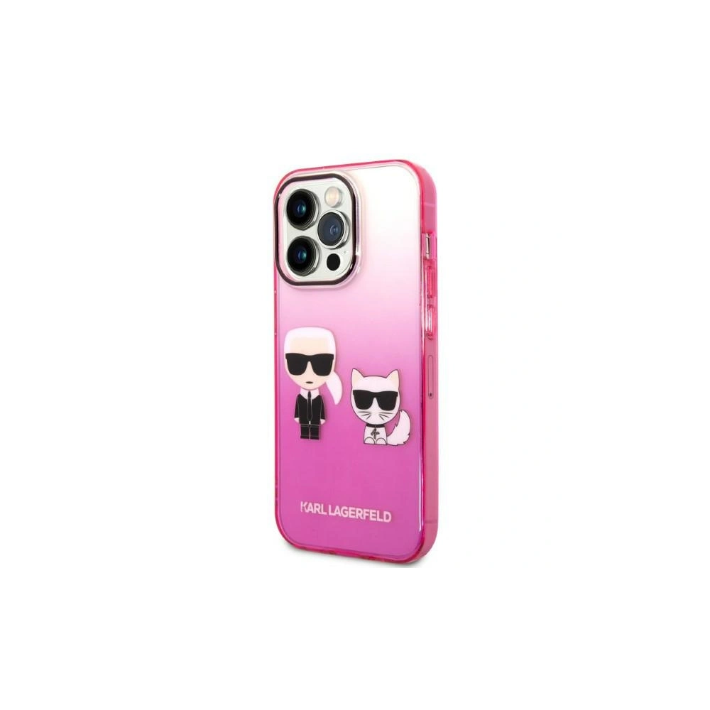 Hurtownia GSM - Etui Karl Lagerfeld KLHCP14LTGKCP Apple iPhone 14 Pro hardcase růžový/pink Gradient Ikonik Karl & Choupette - KLD1168 - {ean13} - Hurt