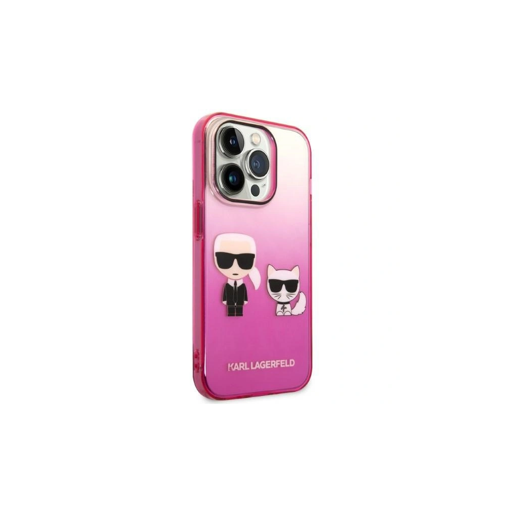 Hurtownia GSM - Etui Karl Lagerfeld KLHCP14LTGKCP Apple iPhone 14 Pro hardcase růžový/pink Gradient Ikonik Karl & Choupette - KLD1168 - {ean13} - Hurt