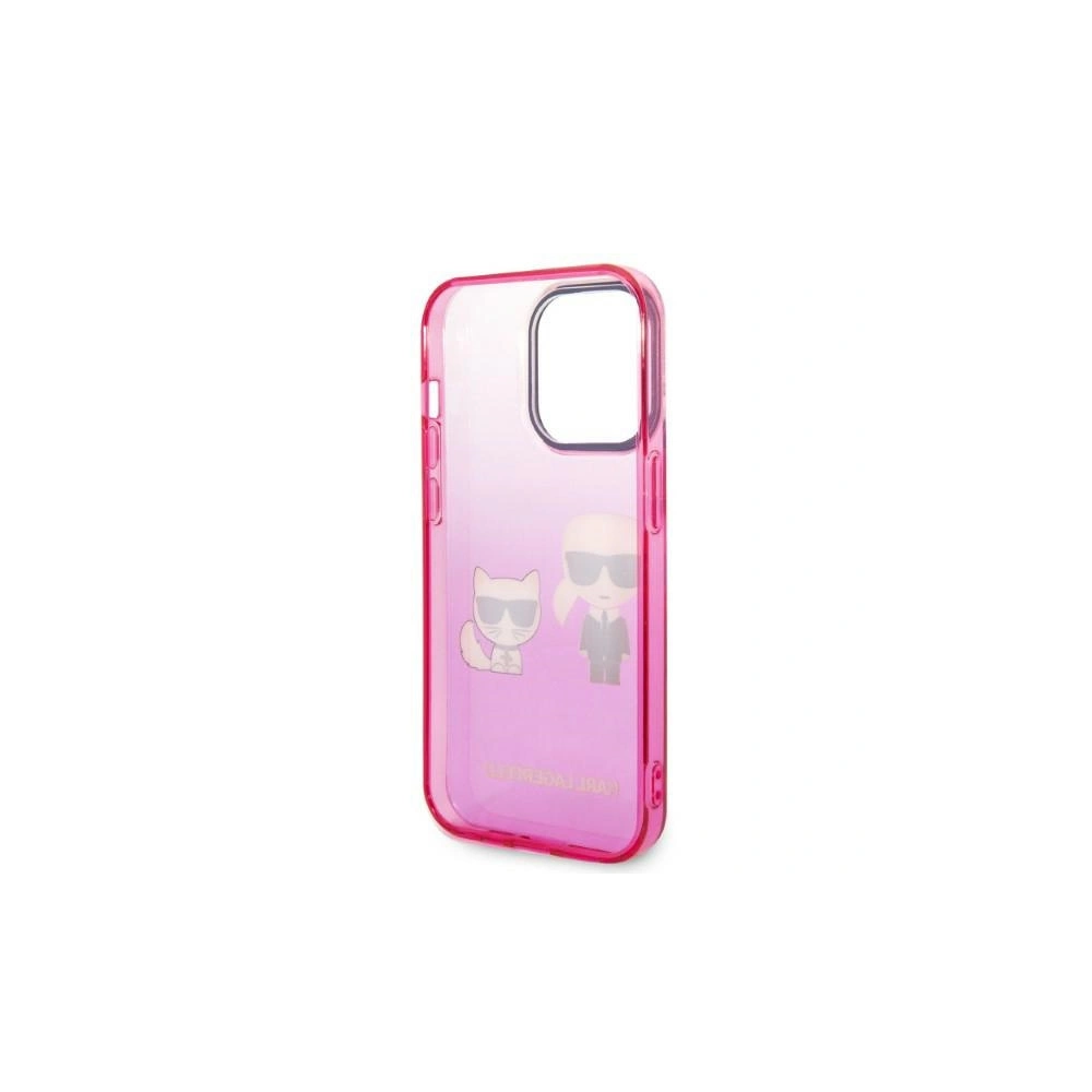Hurtownia GSM - Etui Karl Lagerfeld KLHCP14LTGKCP Apple iPhone 14 Pro hardcase růžový/pink Gradient Ikonik Karl & Choupette - KLD1168 - {ean13} - Hurt