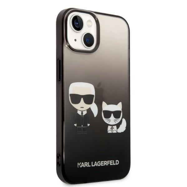 Kryt Karl Lagerfeld KLHCP14MTGKCK Apple iPhone 14 Plus / 15 Plus hardcase black Gradient Ikonik Karl & Choupette