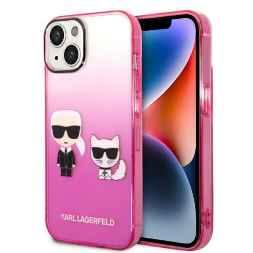 Hurtownia Karl Lagerfeld - 3666339086374 - KLD1170 - Etui Karl Lagerfeld KLHCP14MTGKCP Apple iPhone 14 Plus / 15 Plus hardcase różowy/pink Gradient Ikonik Karl & Choupette - B2B homescreen