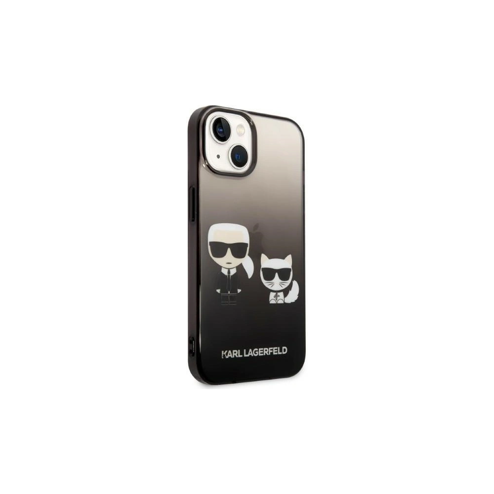 Hurtownia GSM - Etui Karl Lagerfeld KLHCP14STGKCK Apple iPhone 14 hardcase černý/black Gradient Ikonik Karl & Choupette - KLD1171 - {ean13} - Hurt