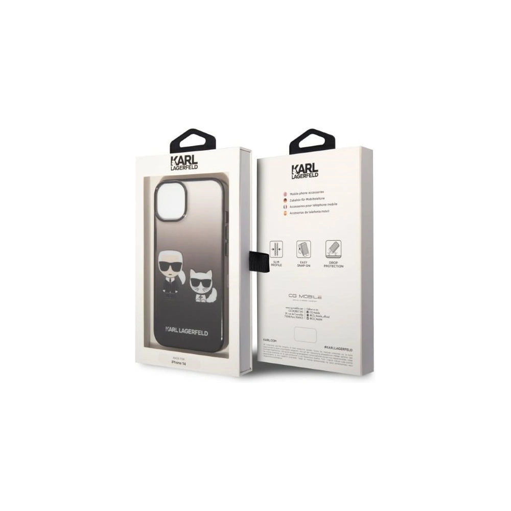 Hurtownia GSM - Etui Karl Lagerfeld KLHCP14STGKCK Apple iPhone 14 hardcase czarny/black Gradient Ikonik Karl & Choupette - KLD1171 - {ean13} - Hurt