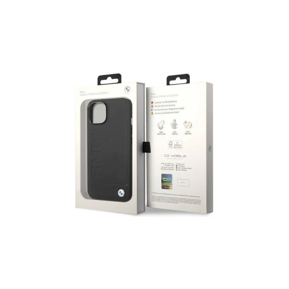 Wholesale BMW BMHMP14SSLLBK Apple iPhone 14 black hardcase Signature Logo Imprint Magsafe - BMW325 - {ean13} - Hurt