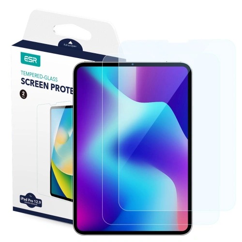 Szkło ESR Tempered Glass Apple iPad Pro 12.9 2020/2021 (4. i 5. generacji) Clear [2 PACK]
